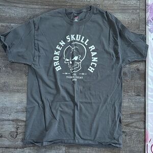 Men's Gray Broken Skull Ranch Tee Large